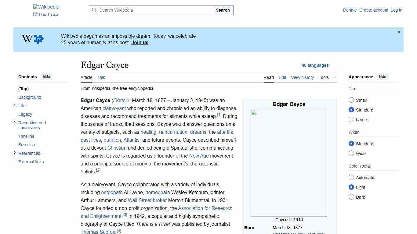 Edgar Cayce - Wikipedia