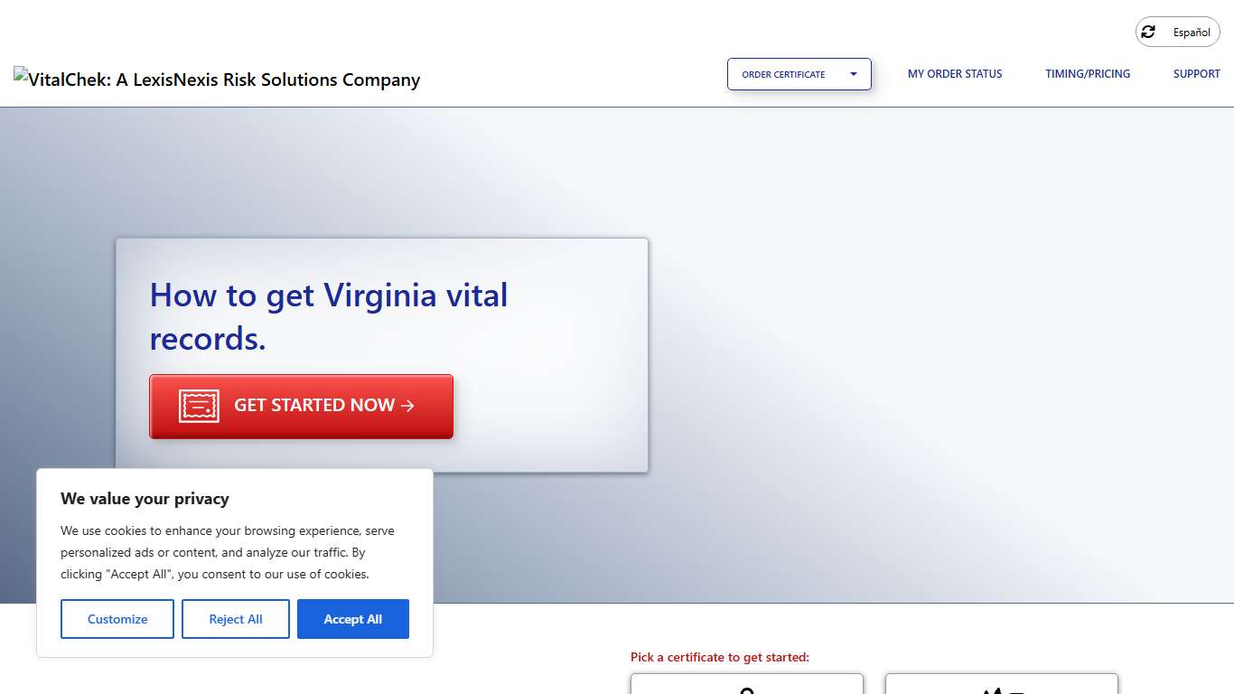 Virginia (VA) Vital Records | State Certificates - VitalChek
